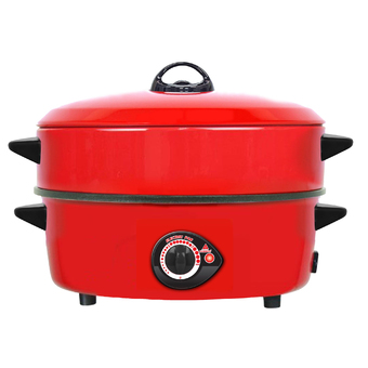 Hanabishi กระทะไฟฟ้าชนิดเคลือบ รุ่น HGP-10ST สีแดง
