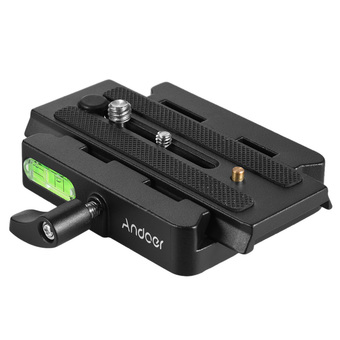 Andoer Video Camera Tripod Monopod Quick Release Adapter Clamp with Quick Release Plate for Manfrotto 501/500AH/701HDV/503HDV/Q5 Head Outdoorfree - INTL