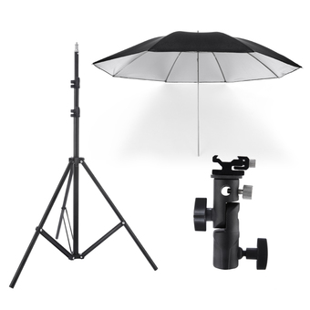 Meking Light Stand &amp; Flash Bracket Mount &amp; Umbrella / Speedlite Flash Accessories Kit