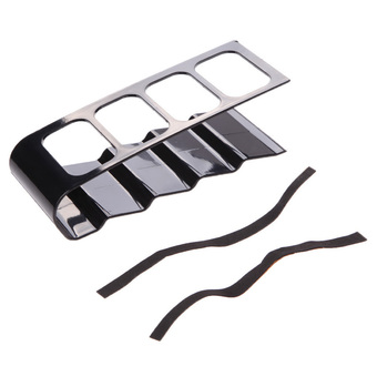 S & F Practical Wrinkled 4 Section Home Appliance Remote Control Holder (Black)