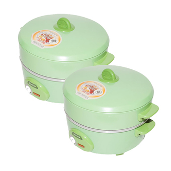 Sonar กระทะไฟฟ้า 2 ชั้น (สีเขียว) 2ชิ้น รุ่น SF-A22