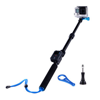 Smatree SmaPole T1 All-aluminum Gopro Handheld Pole integrated with a Tripod Mount (12″to 28″ Extension) + Smatree WiFi Remote Protective ClipCase for GoPro Hero 1, 2, 3, 3+,4 and SJ4000, SJ5000 Digital Camera