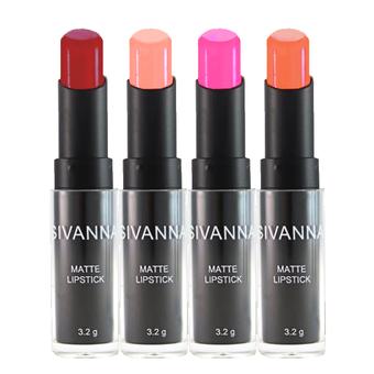 Sivanna Colors ลิปสติก เนื้อแมท Matte Lipstick HF308 (4 แท่ง) #Set4