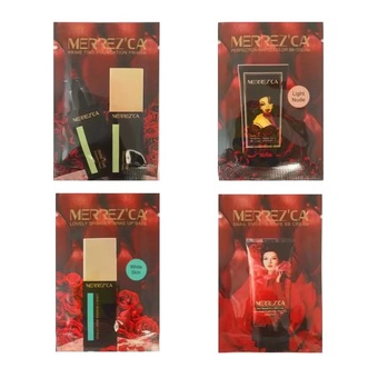 MERREZ'CA TESTER SET สำหรับผิวขาวขนาดทดลอง 5g (Primer + BB Matte #21 + Base #Green + BB Snail)