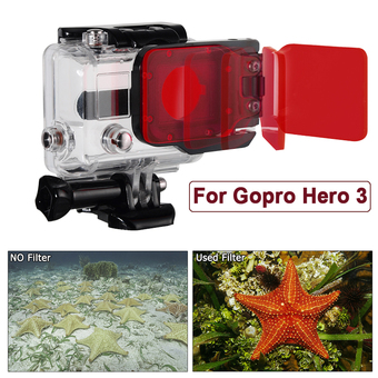 XCSOURCE ฟิลเตอร์สีแดง ถ่ายภาพในน้ำ สำหรับ Gopro HERO 3 LF384