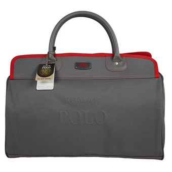 Romar Polo กระเป๋าเดินทาง กระเป๋าถือ กระเป๋าหิ้ว 18 นิ้ว รุ่น Polo Shape 73918 tab Red(Grey)