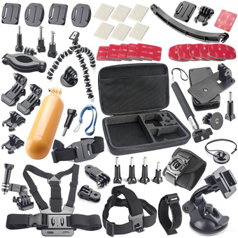 56 in 1 Sports Action Camera Accessores Kit for S70/S60/S60B/C10/C30/SJCAM M10 SJ4000 Gopro Hero 4