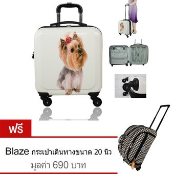 Sharton กระเป๋าเดินทาง 16 นิ้ว รุ่น LuckyTerrier 81016 (White) แถมฟรี Blaze กระเป๋าเดินทาง 20 นิ้ว รุ่น B119920 (Scot Brown) มูลค่า 690 บาท