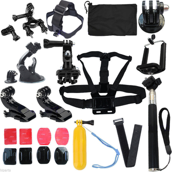 Head Strap Mount Floating Monopod Combo Kit Accessories For GoPro 2 3 4 - Intl