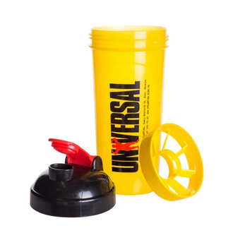 BP MUSCLE- Universal Shaker - Yellow แก้วเวย์ แก้วเชคเกอร์ แก้วสำหรับใส่ของเหลว ลาย ยูนิเวอร์ซอล สีเหลือง