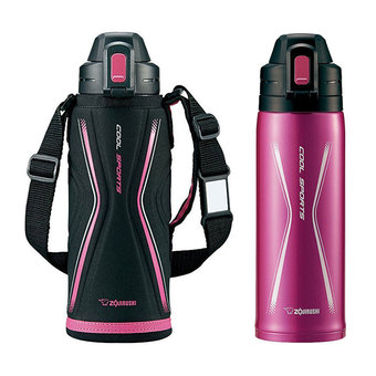 Zojirushi กระติกน้ำสปอร์ต สุญญากาศเก็บความร้อน-เย็น รุ่น SD-EB08-BP ( สีดำ/ชมพู )