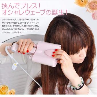 Tsuyagla Wave เครื่องทำผมลอนมาม่าญี่ปุ่น ขนาด 32 mm. (สีชมพู) (Pink)