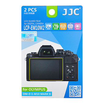 JJC LCP-EM10M2 ฟิล์มกันรอยจอ LCD กล้องโอลิมปัส OM-D E-M10 Mark II (Clear)