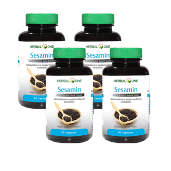 Herbal One Black sesamin เซซามิน งาดำ 60 แคปซูล x 4 ขวด