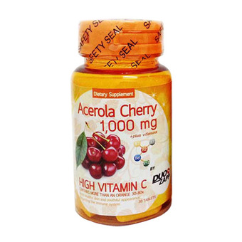 Acerola Cherry Powder Plus 1,000 mg. ลดสิว ดูแลผิว เพิ่มภูมิคุ้มกัน 30 เม็ด/กระปุก