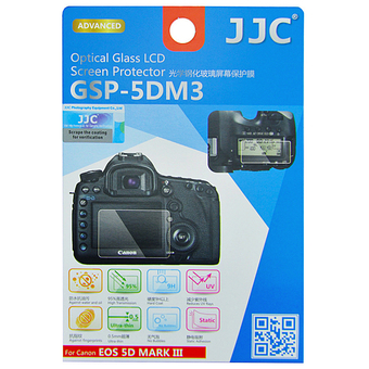 JJC GSP-5DM3 แผ่นกันรอยจอ LCD แบบแข็งสำหรับกล้องแคนนอน EOS 5D Mk III (Clear)