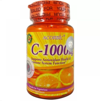 Acorbic VITAMIN C-1000mg . ผลิตภัณฑ์เสริมอาหาร วิตามิน-ซี 1000 มก. 1 กระปุก (30 เม็ด/1กระปุก)