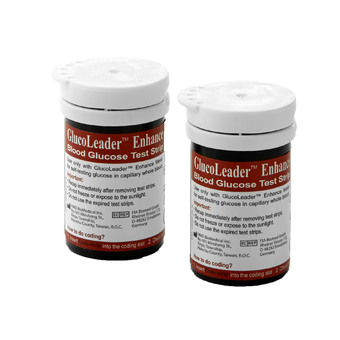แผ่นตรวจน้ำตาล GlucoLeader รุ่น Enhance (ชนิดกระปุก)