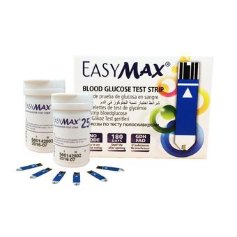 EasyMax แถบตรวจน้ำตาลในเลือด 50 แผ่น