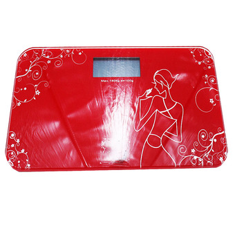 Electronic Bathroom Scale เครื่องชั่งน้ำหนักดิจิตอล (Red)