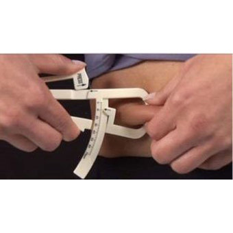 Leegoal Personal Body Fat Tester Kit Includes Fat Caliper and Measure Chart,White