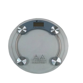 Kaidee เครื่องชั่งน้ำหนักดิจิตอล รุ่นกระจกใส ทรงกลม Bathroom Scale (Clear White)