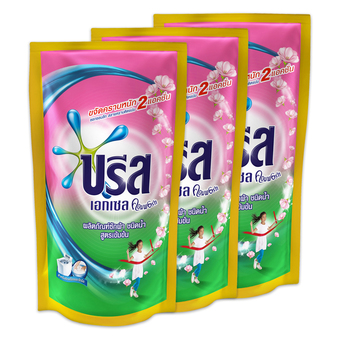 BREEZE บรีส น้ำยาซักผ้า เอกเซลลิควิด คอมฟอร์ท ถุงเติม 800 มล. (แพ็ค 3 ถุง)