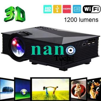 Nanotech UC46 1080P LED LCD Projector Wifi/2.4G Portable Mini Home Theater TV/USB/VGA US