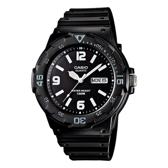 Casio Standard นาฬิกาข้อมือผู้ชาย สายเรซิ่น รุ่น MRW-200H-1B2VDF - สีดำ