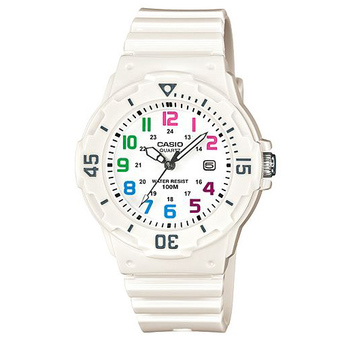 Casio Standard นาฬิกาข้อมือผู้หญิง สีขาว สายเรซิน รุ่น LRW-200H-7BVDF