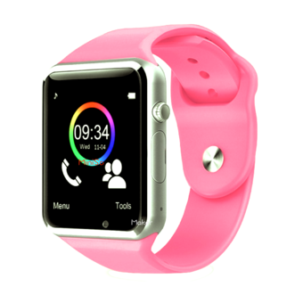 Maker นาฬิกาโทรศัพท์ Bluetooth Smart Watch รุ่น A1 Phone watch (Pink)