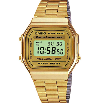 Casio Gold tone นาฬิกาข้อมือผู้ชาย รุ่น A168WG-9WDF - Gold