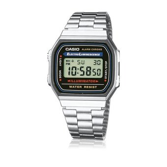 Casio นาฬิกาข้อมือ รุ่น A168WA-1WDF (Black)