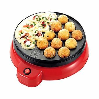 LUMIGO เครื่องทำทาโกะยากิ เครื่องทำขนมครกไฟฟ้า Takoyaki Maker รุ่น ETK-1801 สีแดง