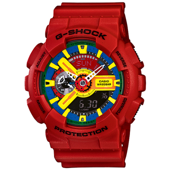 Casio G-shock นาฬิกาข้อมือผู้ชาย สีแดง สายเรซิ่น รุ่น GA-110FC-1ADR