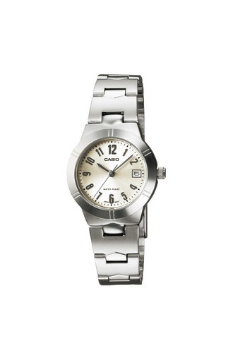 Casio นาฬิกาข้อมือผู้หญิง สายสแตนเลส รุ่น LTP-1241D-7A2 (Silver/White)