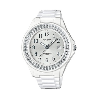Casio Standard นาฬิกาข้อมือผู้หญิง สายเรซินขาว รุ่น LX-500H-7B2