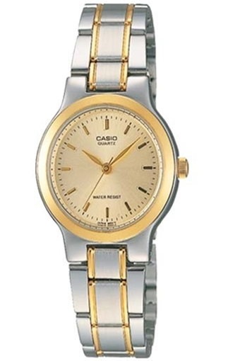 Casio นาฬิกาข้อมือผู้หญิง สายสเตนเลส รุ่น LTP-1131G-9ARDF - Silver/Gold