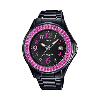 Casio Standard นาฬิกาข้อมือ สายเรซิน รุ่น LX-500H-1BVDF - สีดำชมพู