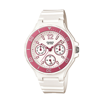 Casio Standard Lady นาฬิกาข้อมือ รุ่น LRW-250H-4AV (White/Pink)