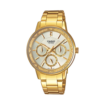 Casio standard นาฬิกาข้อมือผู้หญิง สีทอง สายสแตนเลส LTP-2087G-7AV