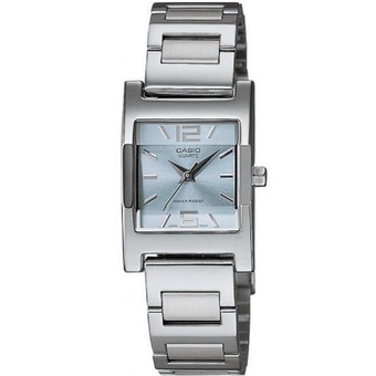 Casio Standard นาฬิกาข้อมือผู้หญิง สายสแตนเลส รุ่น LTP-1283D-2ADF - สีเงิน/ฟ้า