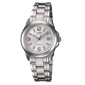Casio Standard นาฬิกาข้อมือผู้หญิง สายสแตนเลส รุ่น LTP-1215A-7ADF - สีเงิน/ขาว
