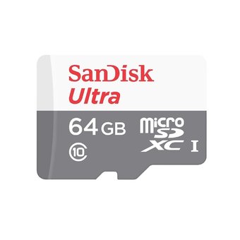 Sandisk Ultra Micro sd card 64GB Class 10 (White/Grey)