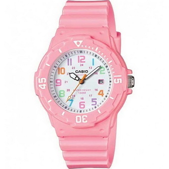 Casio Standard นาฬิกาข้อมือผู้หญิง สายเรซิ่น รุ่น LRW-200H-4B2 - สีชมพู