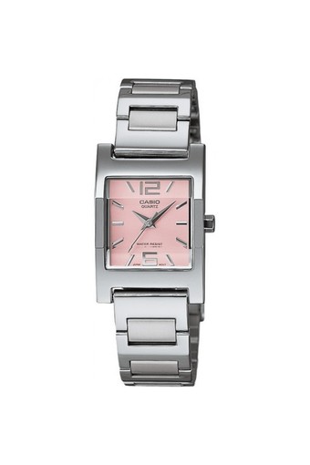 Casio นาฬิกาข้อมือ รุ่น LTP-1283D-4A (Silver/Pink)