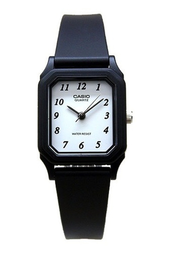 Casio นาฬิกาผู้หญิง สีดำ สายเรซิ่น รุ่น LQ-142-7B