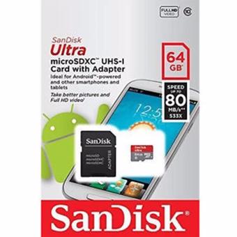 SanDisk Ultra 64GB 80mb/s Micro SDXC microSDXC UHS-I Class 10 Memory Card