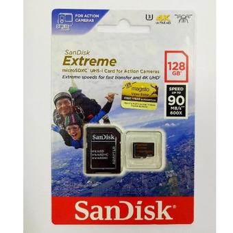 SANDISK EXTREME® microSD™ UHS-I CARD FOR ACTION CAMERAS 128 GB. MICRO SDXC CARD Extreme Class U3 SANDISK (SDSQXVF_0128G_GN6MA)