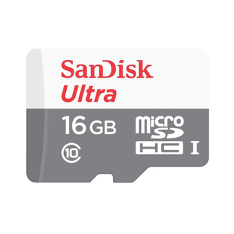 Sandisk Ultra Micro sd card 16GB Class 10 (White/Grey)